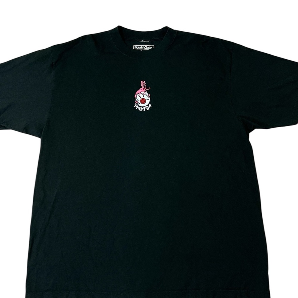 Naruto Sharingan eyeball graphic tee embroidered men’s XL black great condition